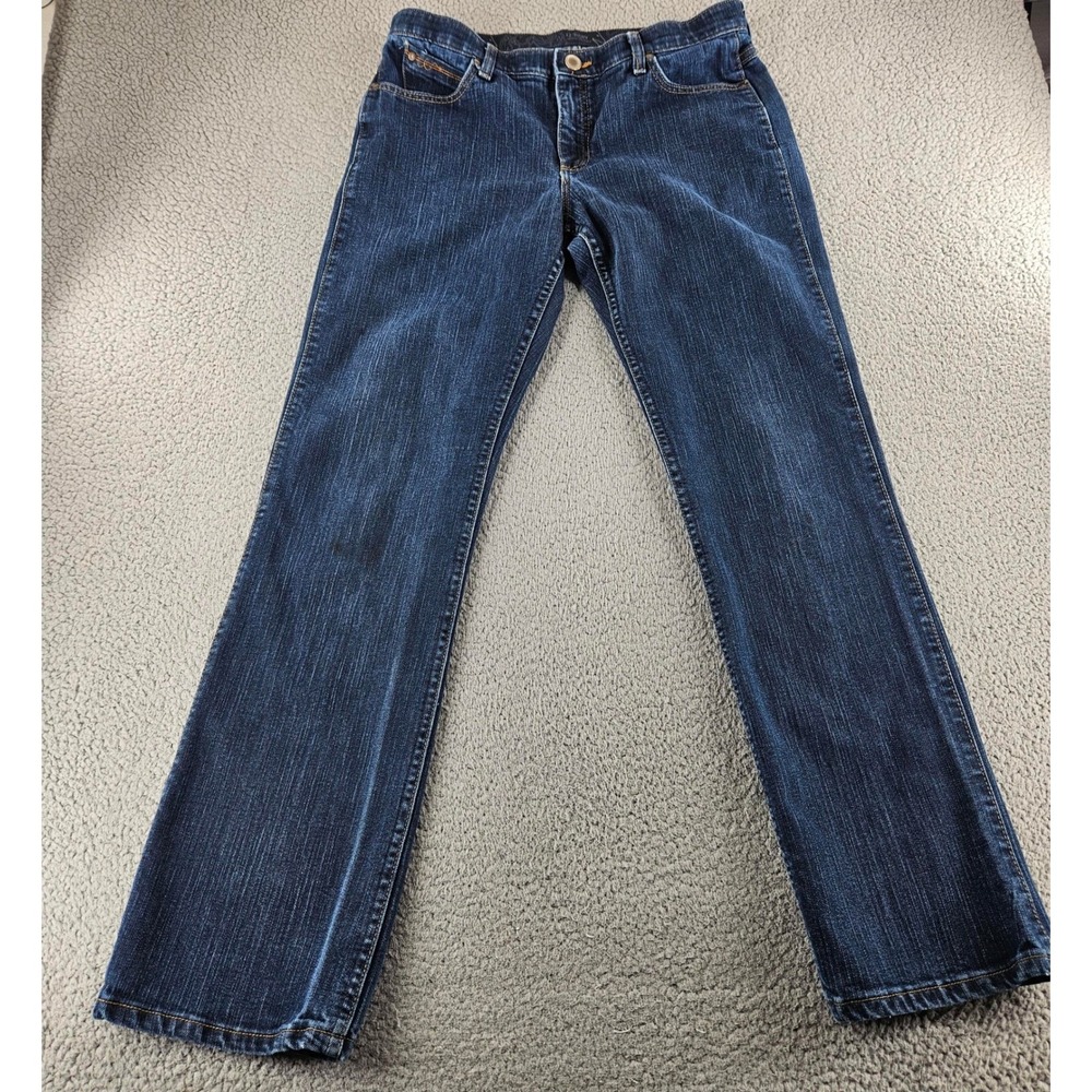 Wrangler Q Baby Jeans Womens 12 Blue Denim Dark Wash Bootcut Ultimate Riding